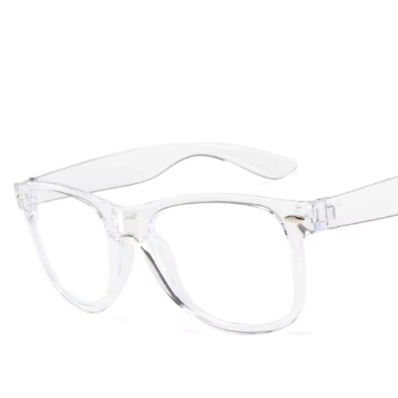 Transparent Computer Glasses Frame Women Men Anti Blue Light square Eyewear Bloc - Picture 7 of 7